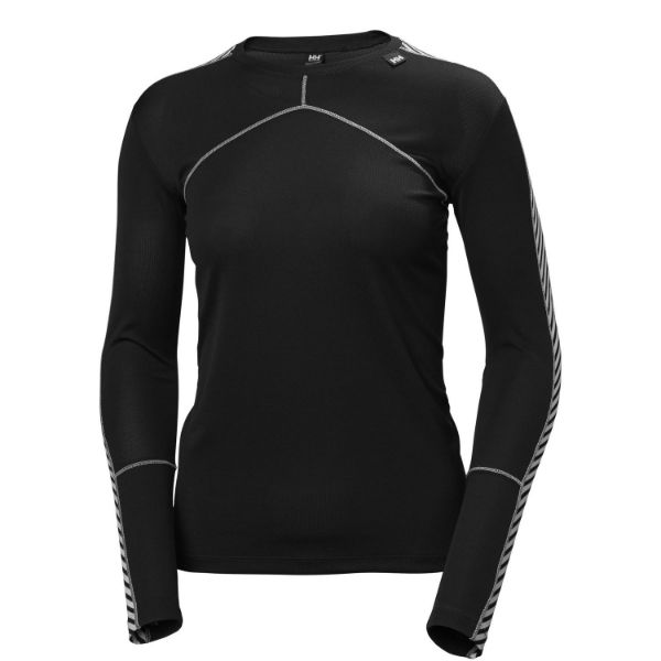 Helly Hansen Lifa Crew Skiundertröja Stripe W Black