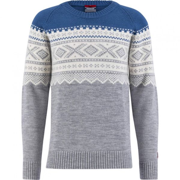 Ulvang Marius Ronundneck Ms Indian Teal/Vanilla/Grey Melange